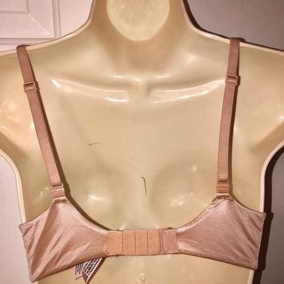 Victoria's Secret Tan Satin Underwire Lined Demi Bra Convertible Straps 32C - Picture 4 of 9